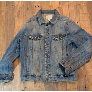 Aeropostale Men's Denim Trucker Jacket Medium Wash Stretch Size‎ M (2018)